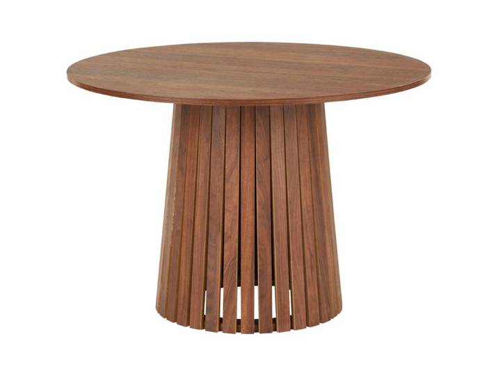 Table à manger ronde 110cm en bois foncé LIV