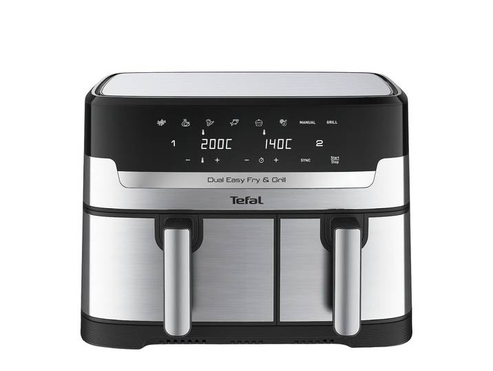 Tefal EY905D Easy Fry & Grill Dual Airfryer Grijs