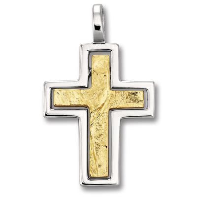 Kettenanhänger ONE ELEMENT "Kreuz Anhänger aus 925 Silber Kreuz Anhänger aus 925 Silber", silber, Schmuckanhänger, Damen, Silber 925 (Sterlingsilber), Kettenanhänger, Bedeutungsvoll & zeitlos – ein Begleiter mit Persönlichkeit