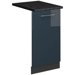 Vicco Geschirrspülblende Fame-Line, Geschirrspülerblende, Schwarz, Blau