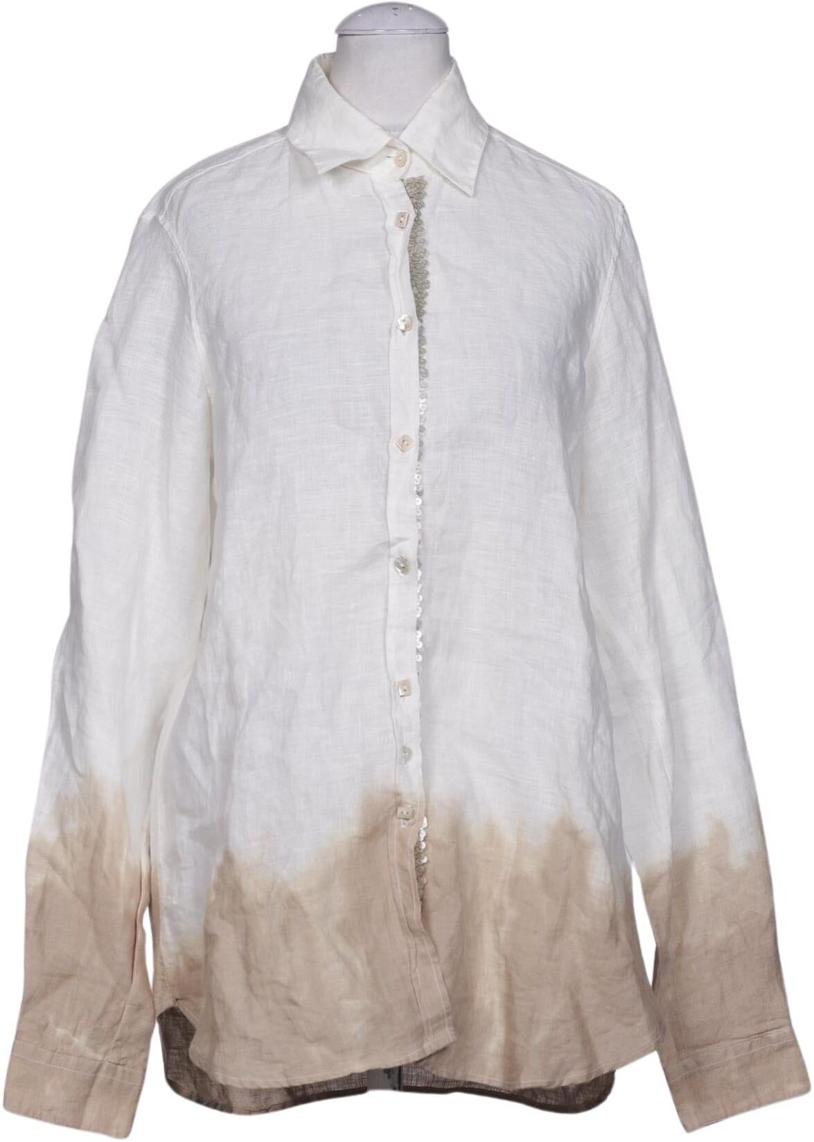 Aglini Damen Bluse, Mehrfarbig, Gr. EU 36 (IT 42), Leinen - Second Hand