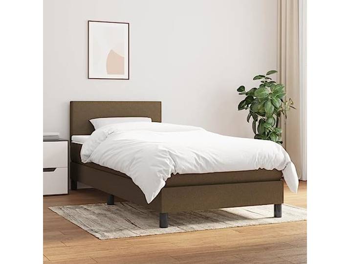 Gepolstertes Kopfteil Modernes Design Kiefernholz Taupe 80 x 200 cm Bettgestell mit gepolstertem Kopfteil Taupe 80x200 cm Massivholz Kiefer Lattenrost Modernes Design Stabile Konstruktion
