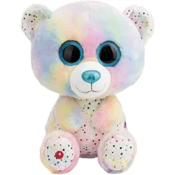 NICI Kuscheltier GLUBSCHIS Bär Regenbogen Snoomi 35cm - weiß|rosa|blau