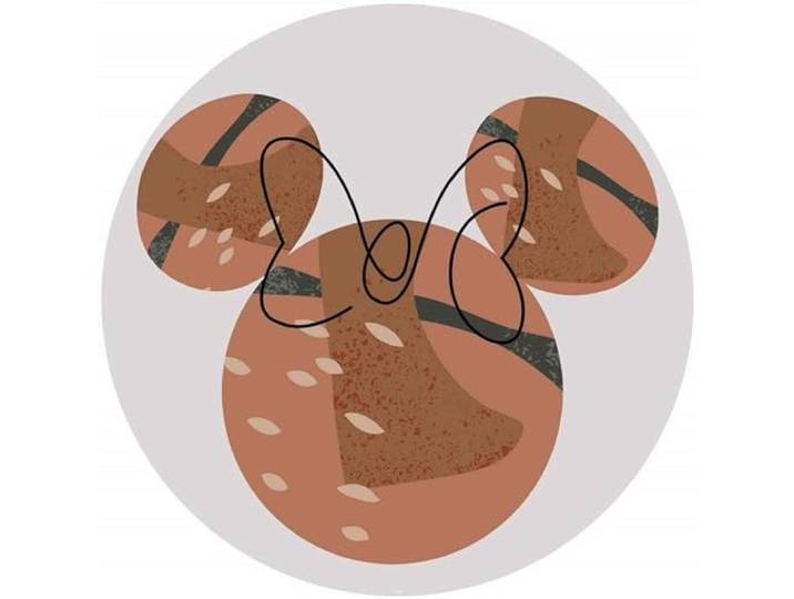 Komar Disney DOT runde und selbstklebende Vlies Fototapete von Disney - Minnie Terra - Ø Durchmesser 125 cm - Kinderzimmer, Wandsticker, Wandtattoo - DD1-038