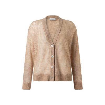 Strickjacke MAERZ MUENCHEN "Maerz Muenchen 231000 Strickjacke Damen Bekleidung", Damen, Gr. 46, beige, 46% Alpaka. 35% Polyamid, 19% Schurwolle, Strickjacken Strickjacke