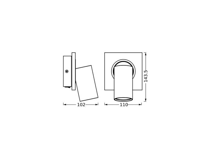 OSRAM Deckenstrahler MERCURY schwarz 1 Spot GU10-LED 927 dim MERCURY, dimmbar, schwarz, für Wohn- / Esszimmer, Metall, Modern