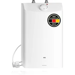 AEG Haustechnik, Warmwassergerät, DKu 10 druckfester Kleinspeicher, 10 Liter, 2 kW, für 2 Zapfstellen, mit Stecker, untertisch