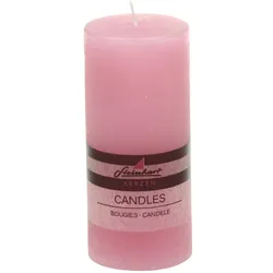 Stumpenkerze Raureif 15 cm Wachs Rosa L (Large)