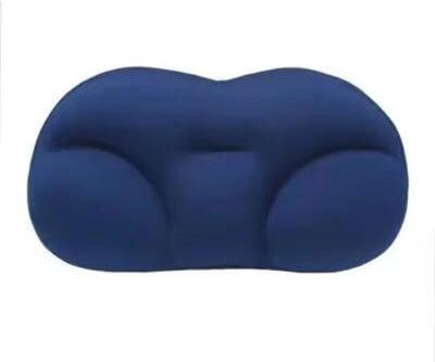 Inspired Finds Ergonomic 3D Egg Shaped Memory Foam Cloud Pillow For Comfortable Sleep dark Blue