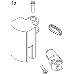 Kermi EBDI023 Set Stabilisierung Kopf, silber hochglanz, 2535021 2535021