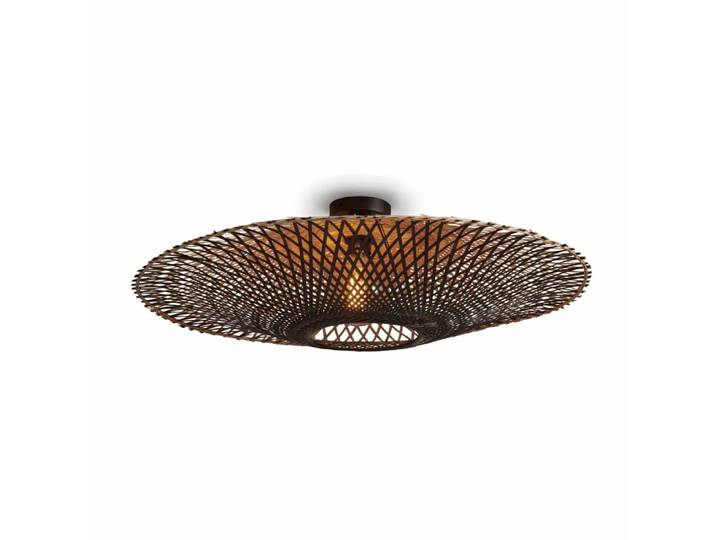 Plafonnier bambou noir/naturel, h. 20cm