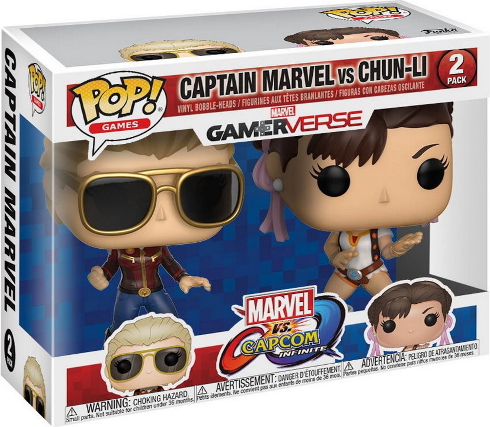 Funko Pop! Vinyl figuur Captain Marvel vs. Chun-Li - GamerVerse Capcom
