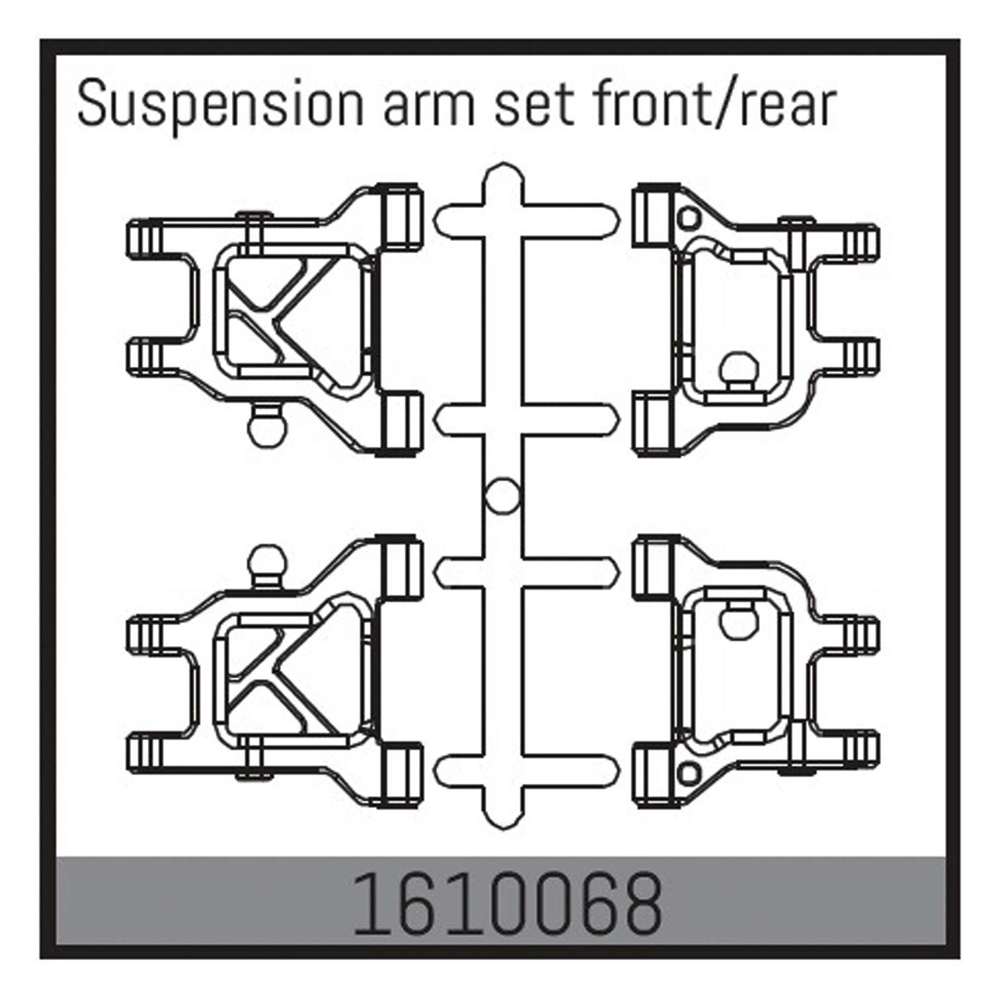 Absima suspension arm set front/rear (1610068)