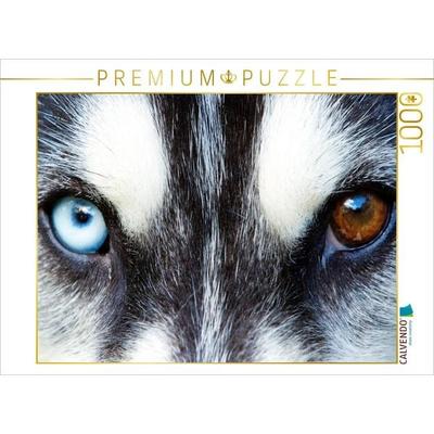CALVENDO Puzzle Huskyaugen | 1000 Teile Lege-Größe 64x48cm Foto-Puzzle für glückliche Stunden