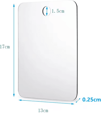 Inspire Curations Acrylic Anti Fog Shower Shaving Mirror white