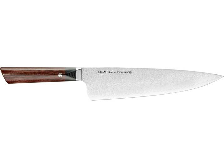 Kochmesser ZWILLING Kramer Meiji 26 cm , braun, Klingenlänge 26cm, Stahl, Kochmesser, Kochmesser, Edles Kochmesser mit Damast-Design und Pakkaholz-Griff