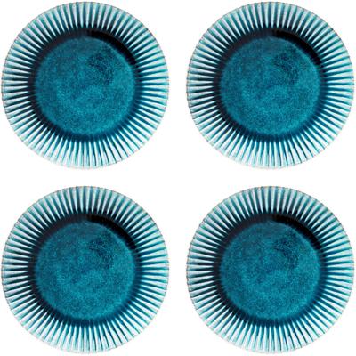 Teller KARE DESIGN "Azur", blau, H:3,3cm Ø:28,8cm, Steingut, Speiseteller, verschiedene Größen, aus Steingut