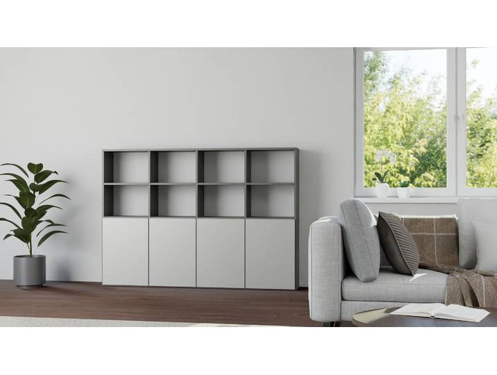Schlichtes Regal nach Maß Premium Dekore Basaltgrau