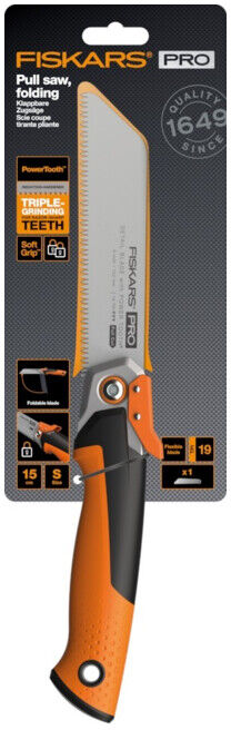 Fiskars Scie pliante à traction 15 cm 19 TPI Power Tooth (1062932)