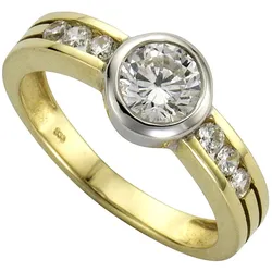Celesta Gold Ring 375/- Gelbgold 2farbig Zirkonia