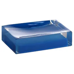 Brillantbad BISTA Seifenablage Polyresin Blau 110x30x70 mm für Bad & Küche >> Freistehend anwendbar