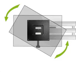 MonLines MPH010 Pivot 90 Grad drehbare Adapterplatte VESA 200x200 mm, Monitor Halterung