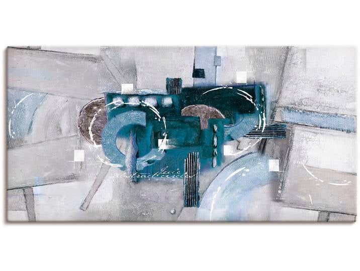 Wandbild ARTLAND Abstrakte blaue Kreise , blau (farbe bild(er): blau), B:150cm H:75cm, Bilder, Wandbild, als Alubild, Leinwandbild, Poster in verschied. Grössen