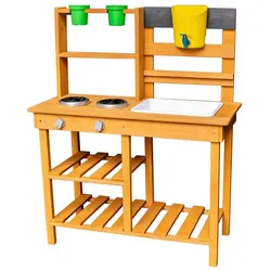 2Kids Toys Holz-Gartenküche mit Spüle