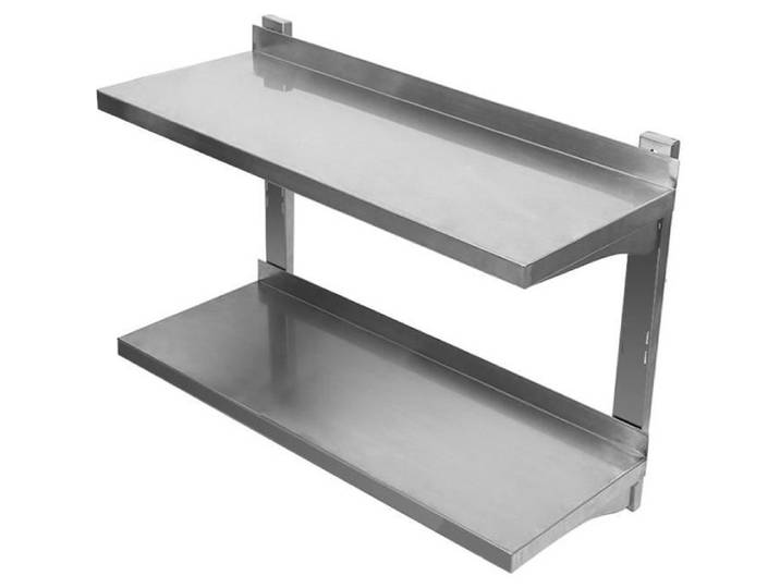 Étagère murale en inox réglable en hauteur - POPSMIT - 80x30x40cm - Cuisine