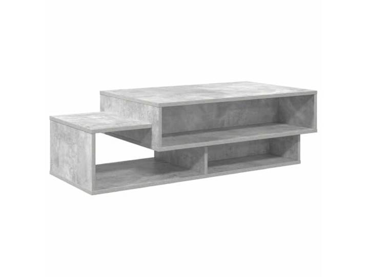 XHNIFBN Couchtisch Beton Grau 105x50x32,5 cm Holzwerkstoff mit 3 Fächern Stilvoller Beistelltisch für das Wohnzimmer mit 3 offenen Ablagen für Bücher und Zeitschriften in moderner Beton-Optik.