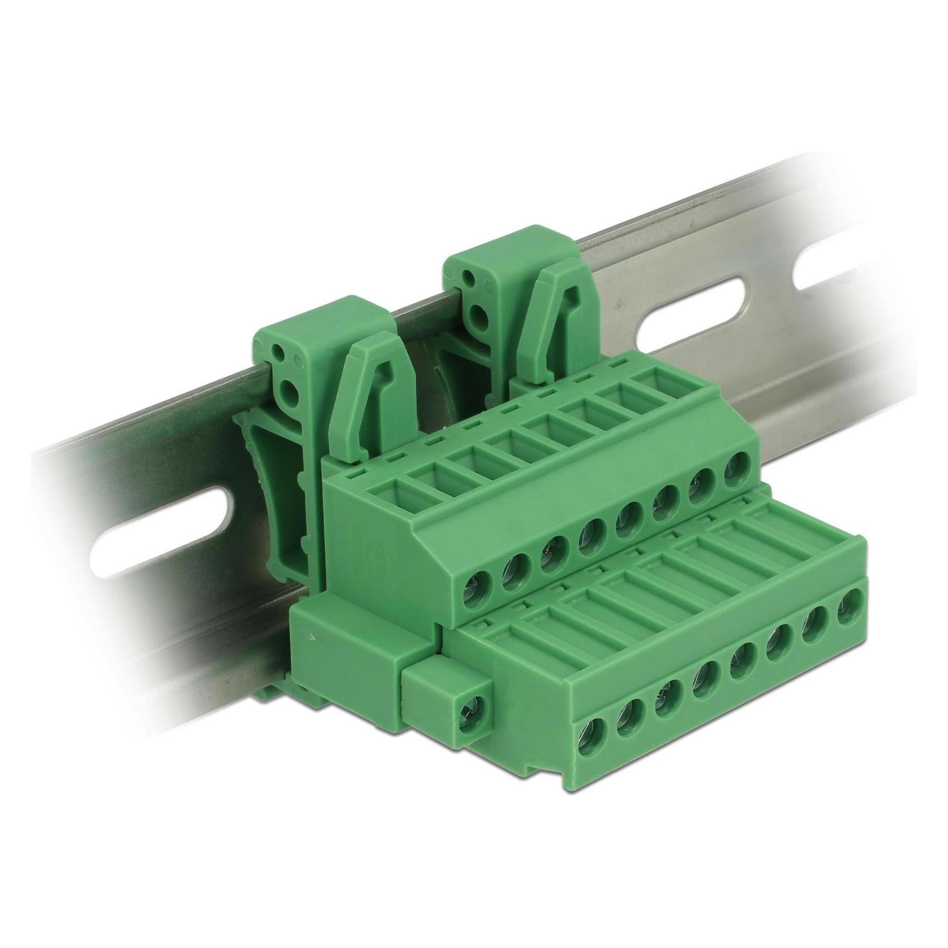 Delock Terminalblock Set für Hutschienen (Rackmountkit) (65940)