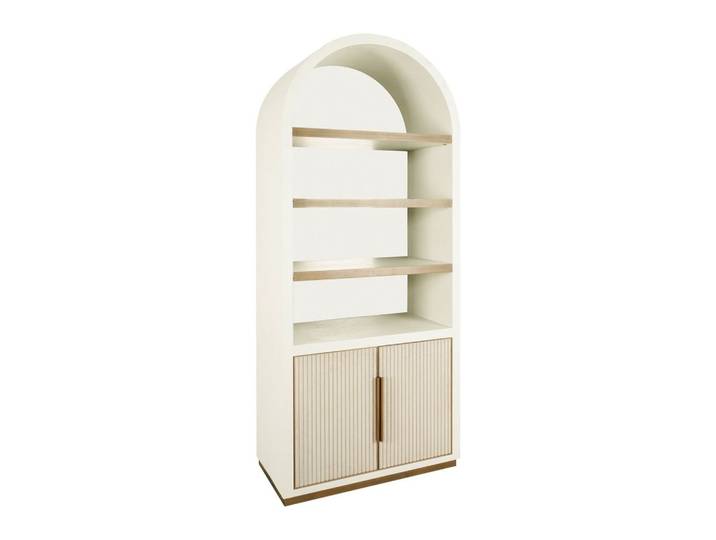 Schrank Tivoli white – Bogenschrank mit Spiegelrückwand, 210 cm