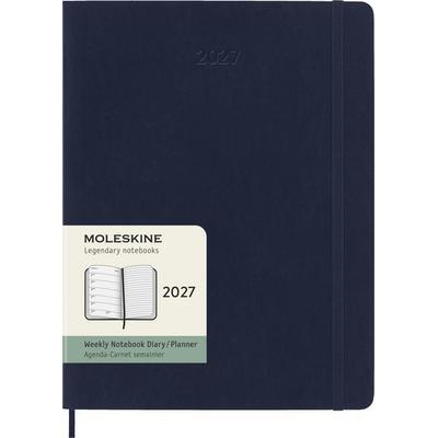 Moleskine 12 Monate Tageskalender 2027, XL, 1 Tag = 1 Seite, rechts linierte Seite, Weicher Einband, Saphir