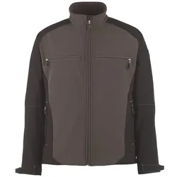Softshelljacke "DRESDEN" Unique Zweifarbig - L - dunkelanthrazit/schwarz