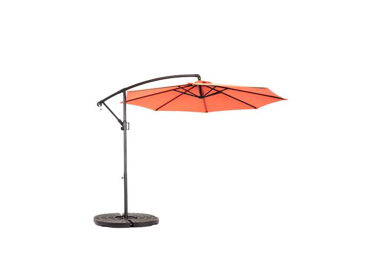 Oxeza Ampelschirm 294/294/250 cm Orange (Keine Basis), Metall, Mode, 294x294 cm, Sonnenschutz, Ampelschirme