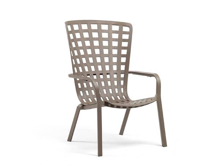 NARDI fauteuil pour l'extérieur FOLIO (Gris tourterelle - Polypropylène PRV)