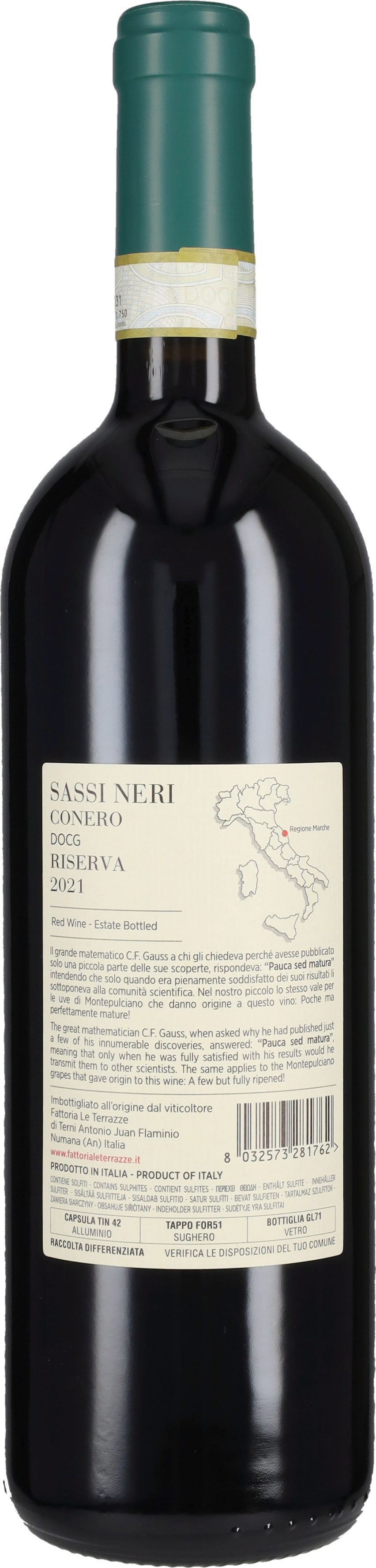 Conero Riserva 'Sassi Neri' Fattoria Le Terrazze 2021