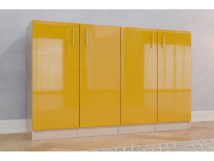 Badezimmer Kommode nach Maß - RAL 1012 Zitronengelb - 95x150x42cm - Individuell konfigurieren