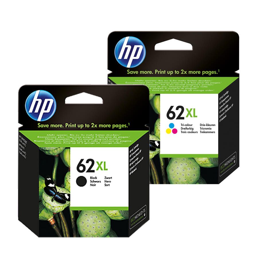HP Inc. HP Original 62XL Druckerpatronen - Multipack (C2P05AE + C2P07AE) OP62XLPack