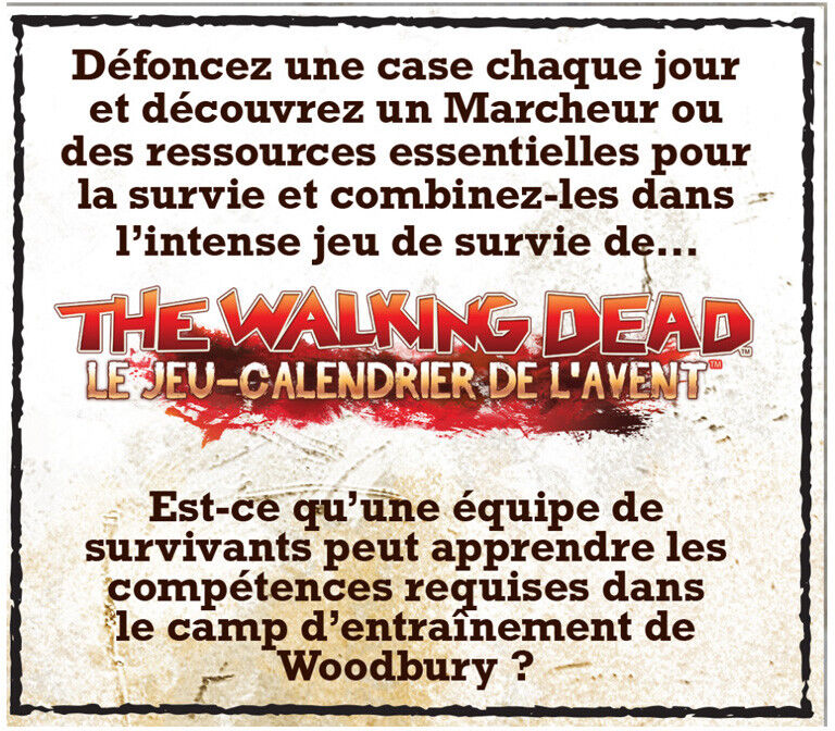 Mantic The Walking Dead - Le jeu calendrier de l'avent
