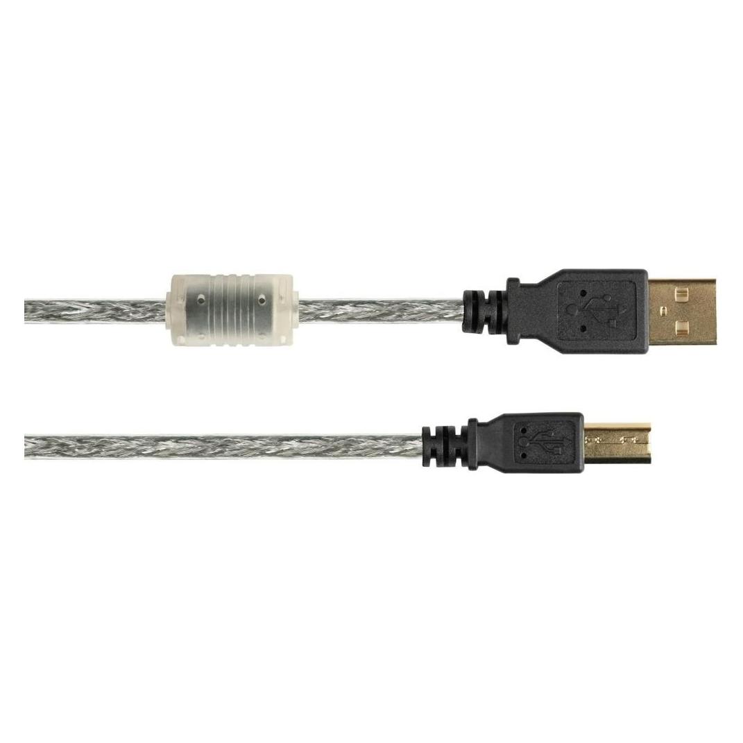 Good Connections USB Anschlusskabel High Quality mit Ferritkern und Goldkontakten- USB 2.0 Typ A (M) -> USB 2.0 Typ B (3 m, USB 2.0) (2510-3TQ)