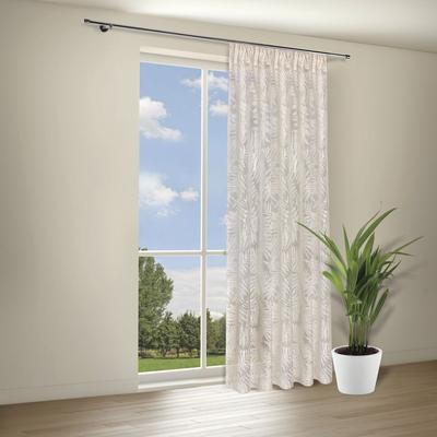 Gardine GERSTER "Edna" Gr. 1, beige, B:135cm H:245cm, Ausbrenner, Polyester, Gardinen, Gardine, floral