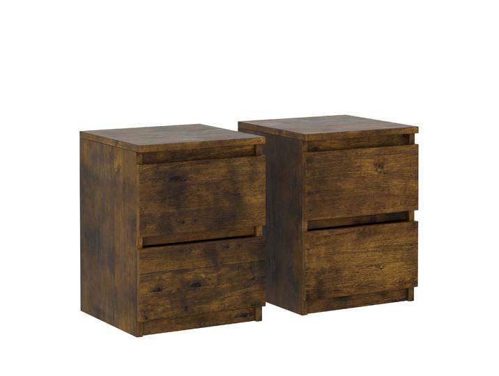 Nachttisch Vintage CARL 30 x 40 cm 2er Set braun