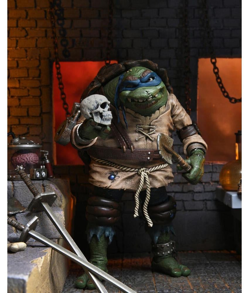 NECA Teenage Mutant Ninja Turtles Leonardo Ultimate actiefiguur, 18 cm