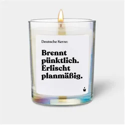 Chatty Candles, Duftkerzen, Duftkerze Rainbow Woody "Deutsche Kerze: Brennt pünktlich. Erlischt planmässig."