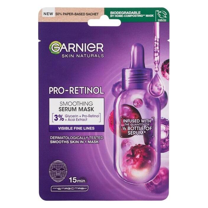 Garnier Skin Naturals Pro-Retinol Smoothing Serum Mask - Smoothing Face Mask 22.0g (22 g) (47861325)