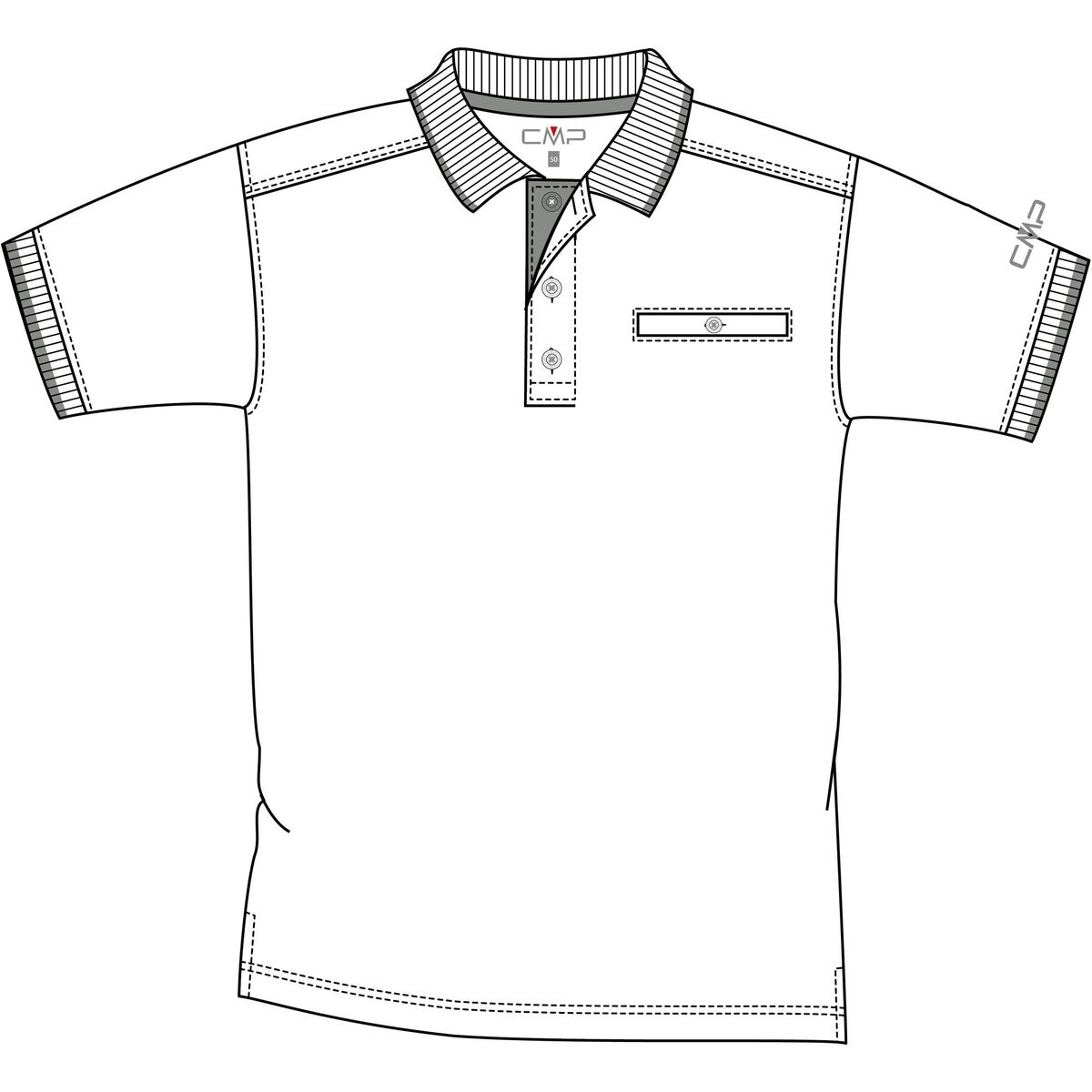 CMP MAN Polo bianco (A001) 50 3T60137N-A001-50