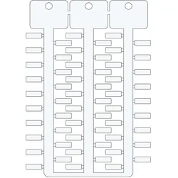 Brady, Etikettenrolle, ACS-Kennzeichnung, weiss, 4 x 12 mm, 3 Reihen