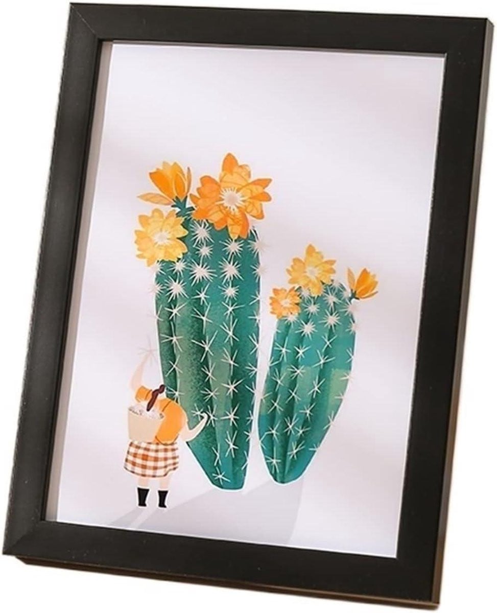 Decoratieve fotolijst A4 formaat wit