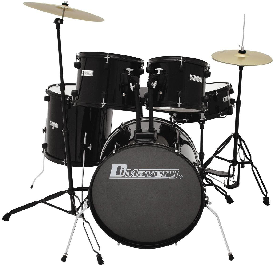 Dimavery Ds-200 Schlagzeug-Set, Schwarz